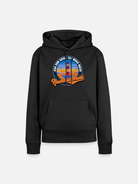 Neuharlingersiel - Frauen Premium Bio Hoodie - Schwarz