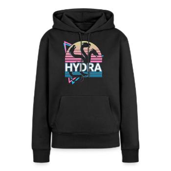Hydra Mythologie grecque antique Rétro - Sweat à capuche Premium bio Femme - noir - Devant - Julia (174cm)