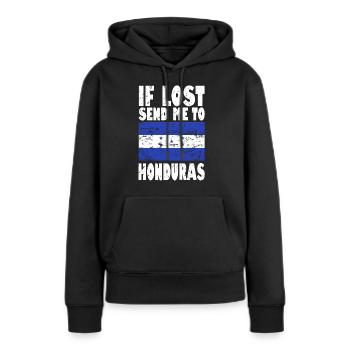 Drapeau du Honduras - Sweat à capuche Premium bio Femme - noir - Devant - Julia (174cm)