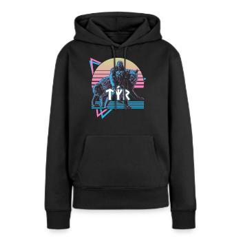 Tyr Norse Dieu Asgard Mythologie nordique Re - Sweat à capuche Premium bio Femme - noir - Devant - Julia (174cm)
