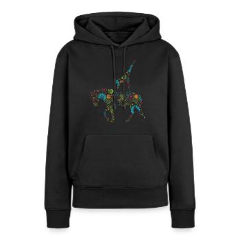 Voûte Volti Voûte Chevaux Chevaux Filles - Sweat à capuche Premium bio Femme - noir - Devant - Julia (174cm)