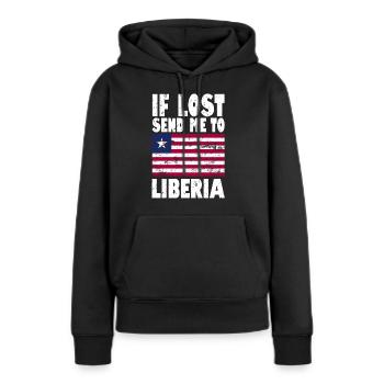 Drapeau de la Libye - Sweat à capuche Premium bio Femme - noir - Devant - Julia (174cm)