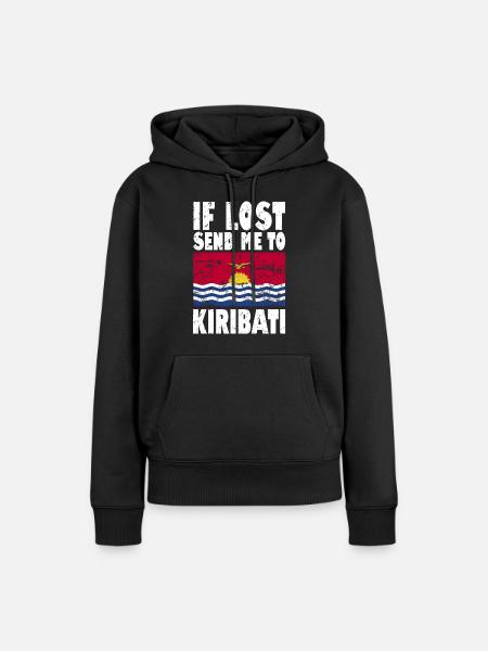 Kiribati Flagge Spruch - Frauen Premium Bio Hoodie - Schwarz