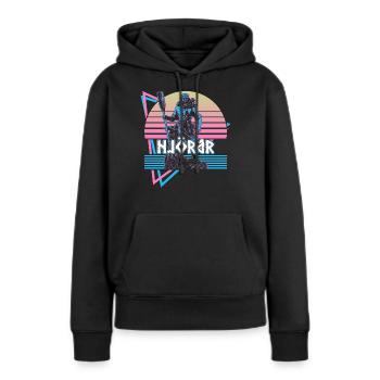 Njord Njordr Nordischer Gott Nordische Mythologie - Frauen Premium Bio Hoodie - Schwarz - Vorne - Julia (174cm)