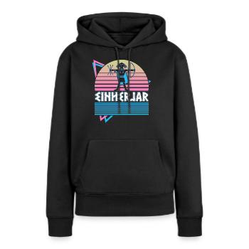 Einherjar Mythologie nordique Armée nordique de - Sweat à capuche Premium bio Femme - noir - Devant - Julia (174cm)