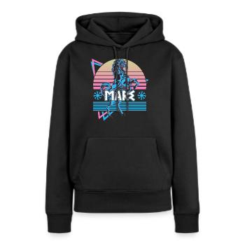 Mare Mythologie nordique Folklore germanique - Sweat à capuche Premium bio Femme - noir - Devant - Julia (174cm)