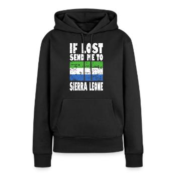 Drapeau de la Sierra Leone - Sweat à capuche Premium bio Femme - noir - Devant - Julia (174cm)