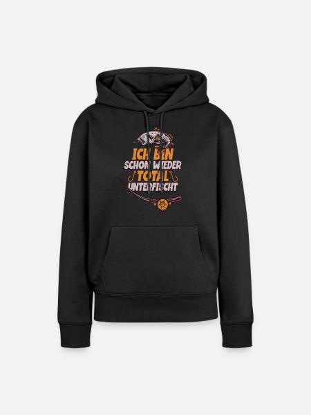 Angeln Angler - Frauen Premium Bio Hoodie - Schwarz