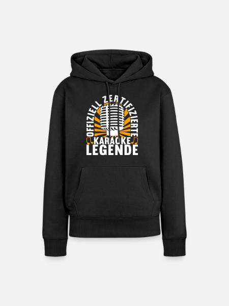 Karaoke Karaokeabend - Frauen Premium Bio Hoodie - Schwarz