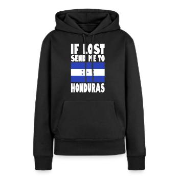 Drapeau du Honduras - Sweat à capuche Premium bio Femme - noir - Devant - Julia (174cm)