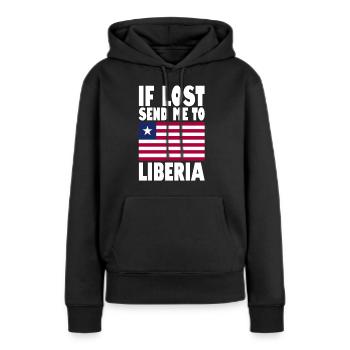 Drapeau de la Libye - Sweat à capuche Premium bio Femme - noir - Devant - Julia (174cm)