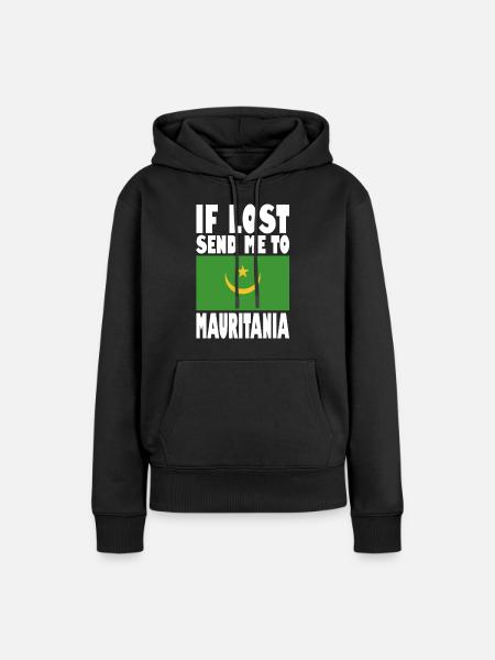 Mauretanien Flagge Spruch - Frauen Premium Bio Hoodie - Schwarz