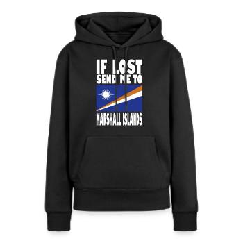 Drapeau des Îles Marshall - Sweat à capuche Premium bio Femme - noir - Devant - Julia (174cm)