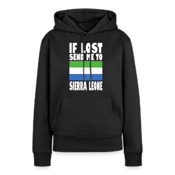 Drapeau de la Sierra Leone - Sweat à capuche Premium bio Femme - noir - Devant - Julia (174cm)