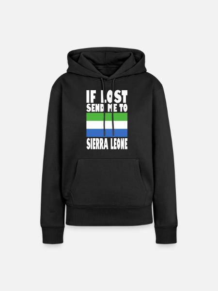 Sierra Leone Flagge Spruch - Frauen Premium Bio Hoodie - Schwarz