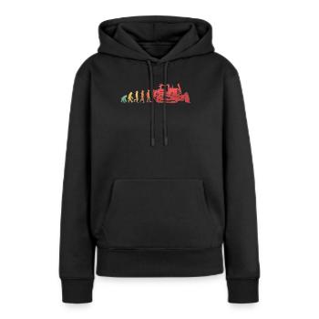 Bagger Planierraupe Bulldozer Bauarbeiter Geschenk - Frauen Premium Bio Hoodie - Schwarz - Vorne - Julia (174cm)