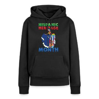 Lady Girl Hispanic Hispanic Heritage Month - Frauen Premium Bio Hoodie - Schwarz - Vorne - Julia (174cm)