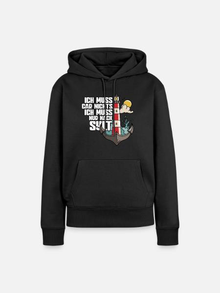 Sylt - Frauen Premium Bio Hoodie - Schwarz