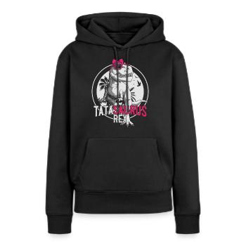 Tatasaurus Meilleur Tata Dinosaure Cadeau Tante - Sweat à capuche Premium bio Femme - noir - Devant - Julia (174cm)