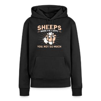 Élevage de moutons Élevage Élevage Mouton Cadeau - Sweat à capuche Premium bio Femme - noir - Devant - Julia (174cm)