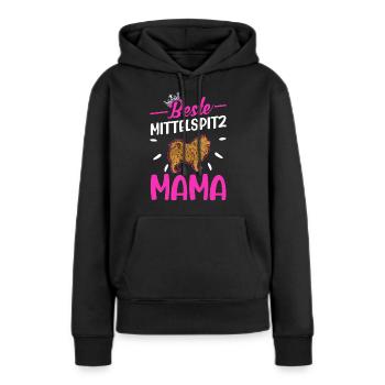 Beste Mittelspitz Mama - Frauen Premium Bio Hoodie - Schwarz - Vorne - Julia (174cm)