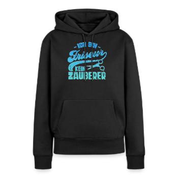 Ich Bin Friseur - Frauen Premium Bio Hoodie - Schwarz - Vorne - Julia (174cm)