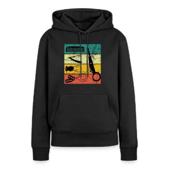 Friseurin - Frauen Premium Bio Hoodie - Schwarz - Vorne - Julia (174cm)