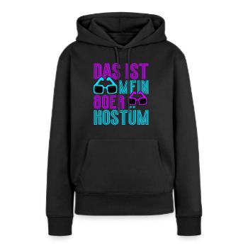 80er Jahre Das Ist Mein 80er Kostüm - Frauen Premium Bio Hoodie - Schwarz - Vorne - Julia (174cm)
