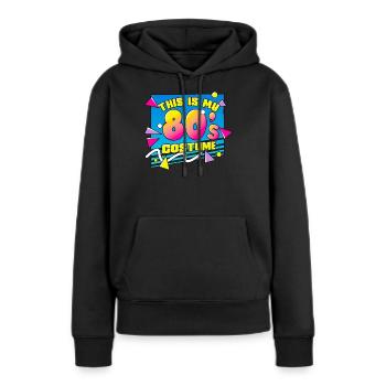 80er Jahre Das Ist Mein 80er Kostüm - Frauen Premium Bio Hoodie - Schwarz - Vorne - Julia (174cm)