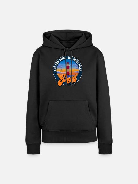 Poel - Frauen Premium Bio Hoodie - Schwarz