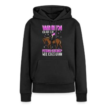 Voltigieren - Frauen Premium Bio Hoodie - Schwarz - Vorne - Julia (174cm)
