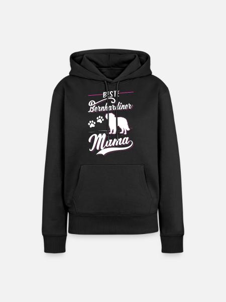 Beste Bernhardiner Mama - Frauen Premium Bio Hoodie - Schwarz
