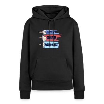 Letztes sauberes Maler - Frauen Premium Bio Hoodie - Schwarz - Vorne - Julia (174cm)