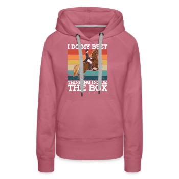 Ich gebe mein Bestes, wenn ich in der Box denke - - Frauen Premium Bio Hoodie - Malve - Vorne - Isabella (175cm)