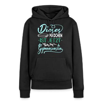 Einschulung Gymnasium Mädchen - Frauen Premium Bio Hoodie - Schwarz - Vorne - Julia (174cm)