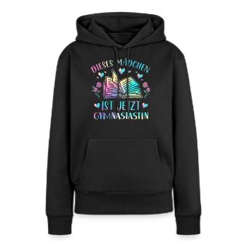 Einschulung Gymnasium Mädchen - Frauen Premium Bio Hoodie - Schwarz - Vorne - Julia (174cm)