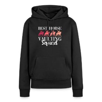 Meilleure équipe de voltige - voltige à cheval - Sweat à capuche Premium bio Femme - noir - Devant - Julia (174cm)