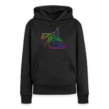 Reining dressage équitation colorée équitation western - Sweat à capuche Premium bio Femme - noir - Devant - Julia (174cm)