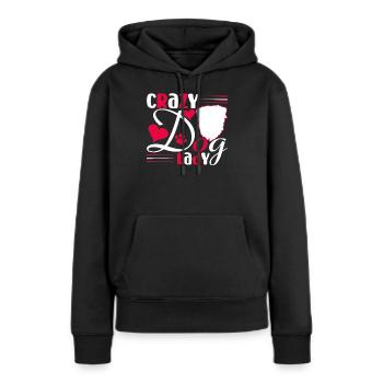 Crazy dog lady - Women’s Premium Organic Hoodie - black - Front - Julia (174cm)