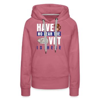 Vétérinaire Vétérinaire Pratique vétérinaire - Sweat à capuche Premium bio Femme - mauve - Devant - Isabella (175cm)
