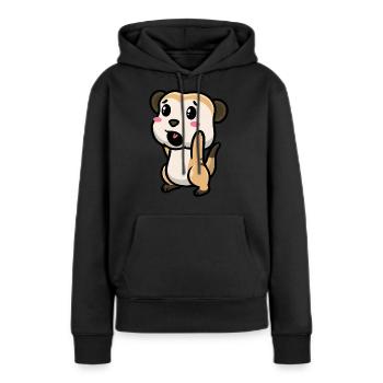 Erdmännchen Tierliebhaber Erdmännchenliebhaber - Frauen Premium Bio Hoodie - Schwarz - Vorne - Julia (174cm)