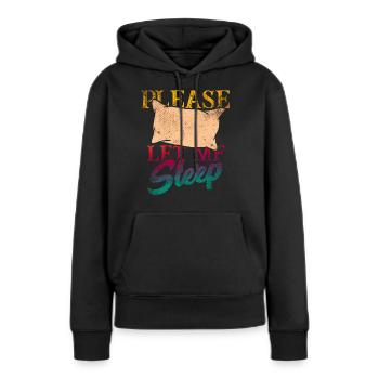 Dormir - Sweat à capuche Premium bio Femme - noir - Devant - Julia (174cm)