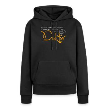 Doktortitel Doktorprüfung Doktorarbeit - Frauen Premium Bio Hoodie - Schwarz - Vorne - Julia (174cm)