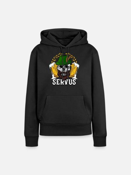 Servus - Frauen Premium Bio Hoodie - Schwarz