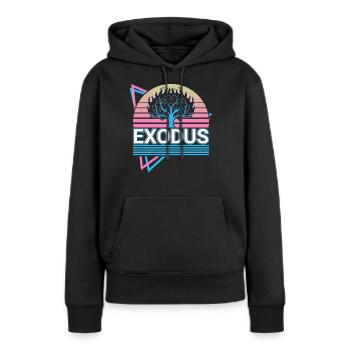 Exode Buisson ardent Christianisme R - Sweat à capuche Premium bio Femme - noir - Devant - Julia (174cm)