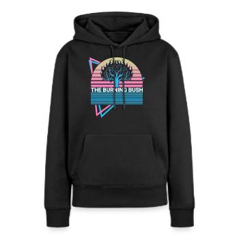 L’exode de Burning Thorn Bush Chrétien chrétien - Sweat à capuche Premium bio Femme - noir - Devant - Julia (174cm)