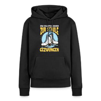 Eislaufen - Frauen Premium Bio Hoodie - Schwarz - Vorne - Julia (174cm)