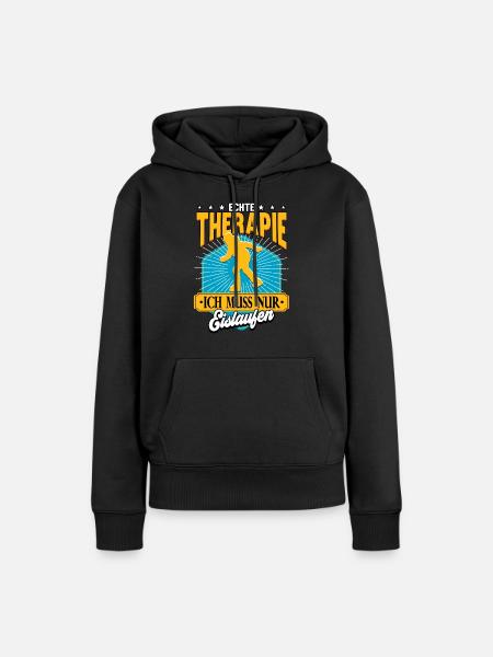 Eislaufen - Frauen Premium Bio Hoodie - Schwarz
