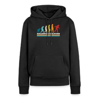 Eislaufen - Frauen Premium Bio Hoodie - Schwarz - Vorne - Julia (174cm)