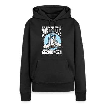 Eislaufen - Frauen Premium Bio Hoodie - Schwarz - Vorne - Julia (174cm)